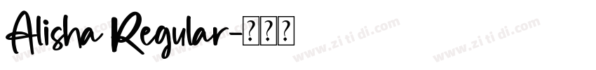 Alisha Regular字体转换